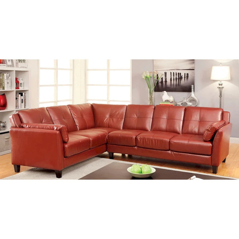 Modulares Plüsch-Sektionalsofa aus Kunstleder