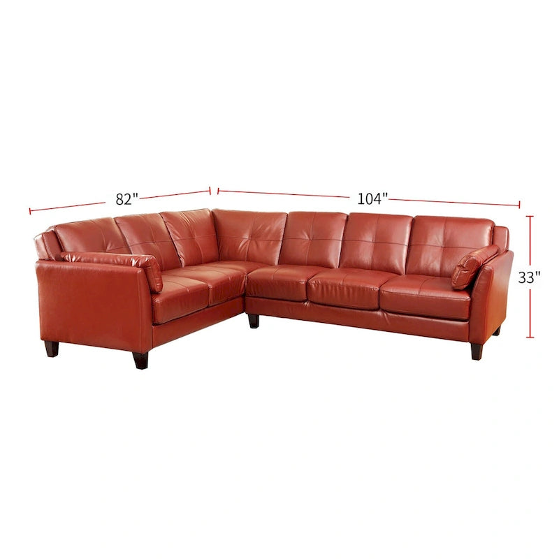 Modulares Plüsch-Sektionalsofa aus Kunstleder