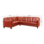 Modulares Plüsch-Sektionalsofa aus Kunstleder
