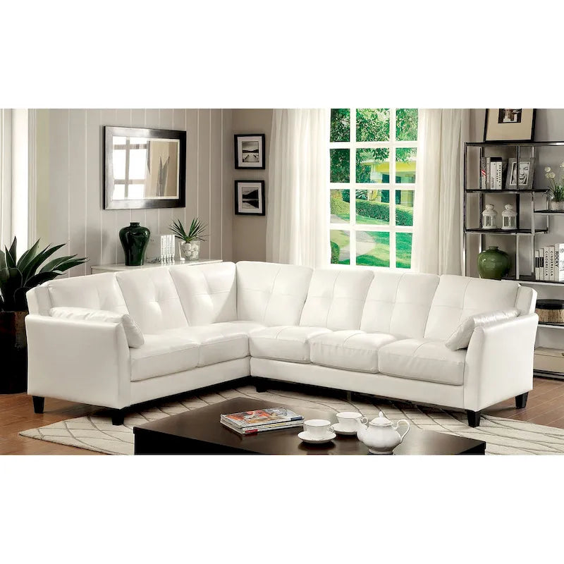 Modulares Plüsch-Sektionalsofa aus Kunstleder