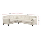 Modulares Plüsch-Sektionalsofa aus Kunstleder