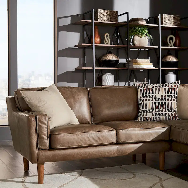 Darius Tan Ledersofa mit Recamiere von iNSPIRE Q Modern