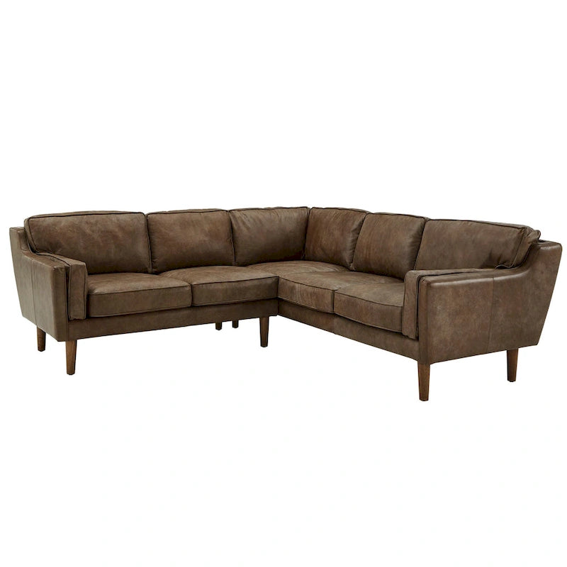 Darius Tan Ledersofa mit Recamiere von iNSPIRE Q Modern