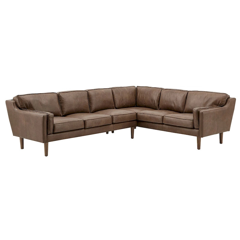 Darius Tan Ledersofa mit Recamiere von iNSPIRE Q Modern