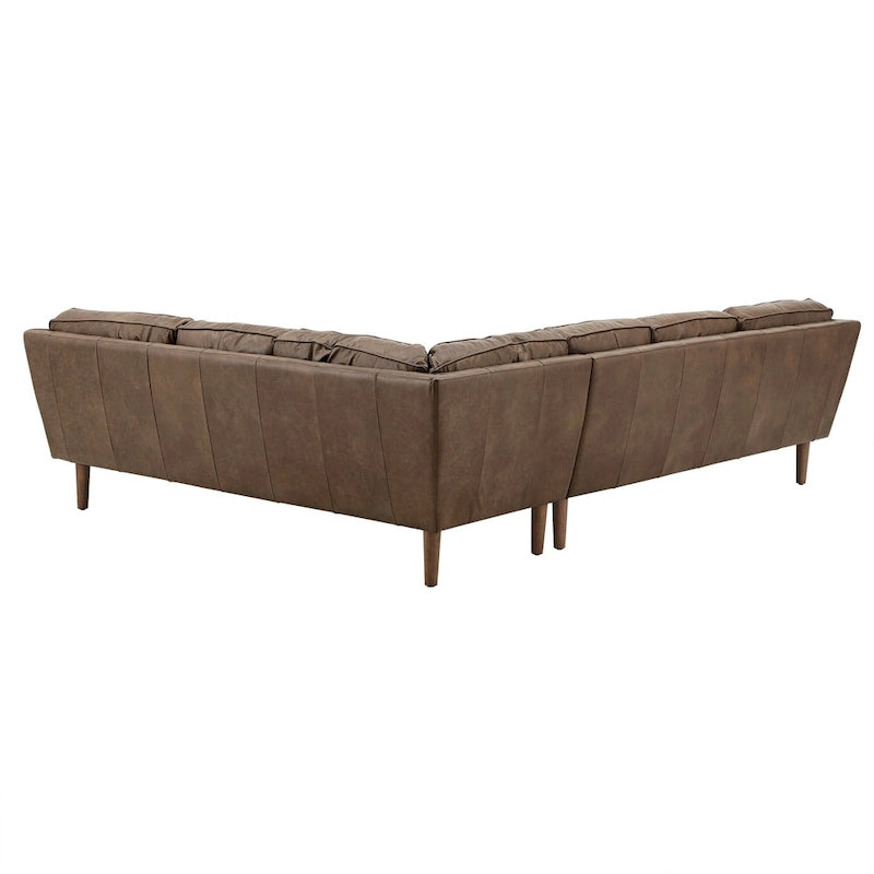 Darius Tan Ledersofa mit Recamiere von iNSPIRE Q Modern