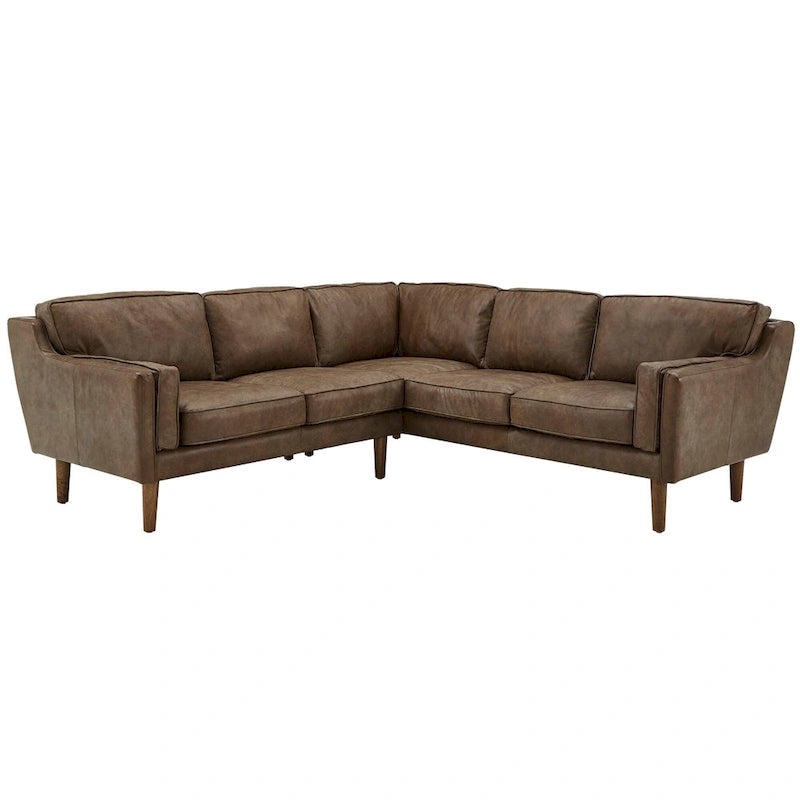 Darius Tan Ledersofa mit Recamiere von iNSPIRE Q Modern