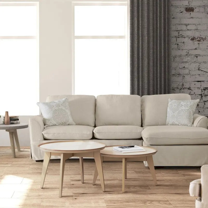 Gami Transitional Ecksofa mit Stoffbezug und Husse von Furniture of America