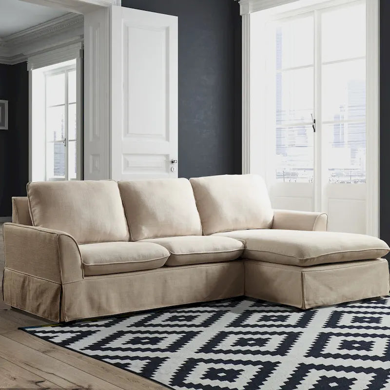 Gami Transitional Ecksofa mit Stoffbezug und Husse von Furniture of America