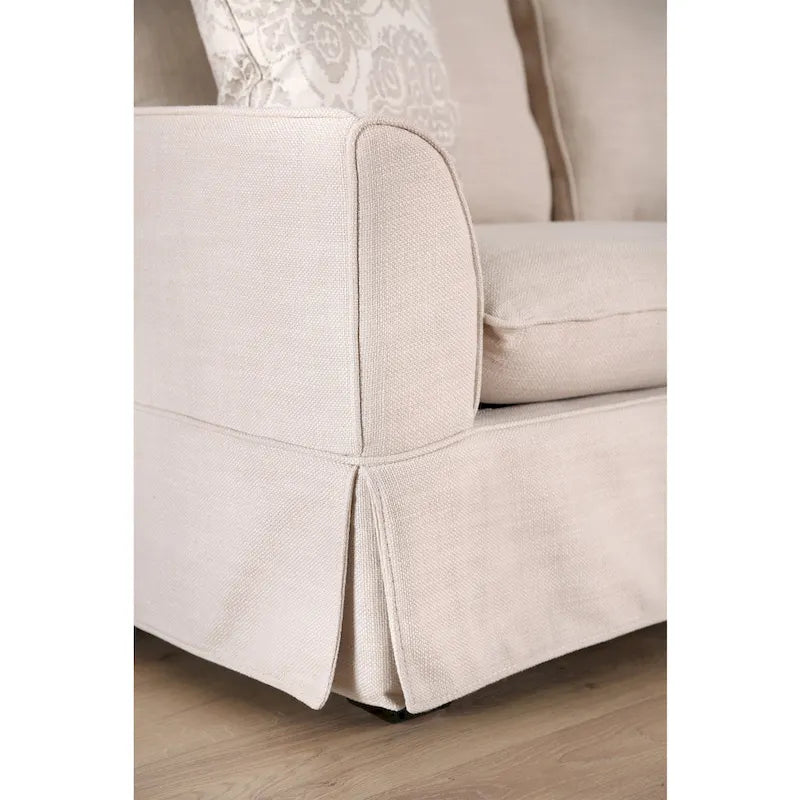 Gami Transitional Ecksofa mit Stoffbezug und Husse von Furniture of America
