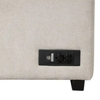 Nestfair 2-in-1 Ausziehbares Schlafsofa L-förmige Couch mit Aufbewahrungshocker