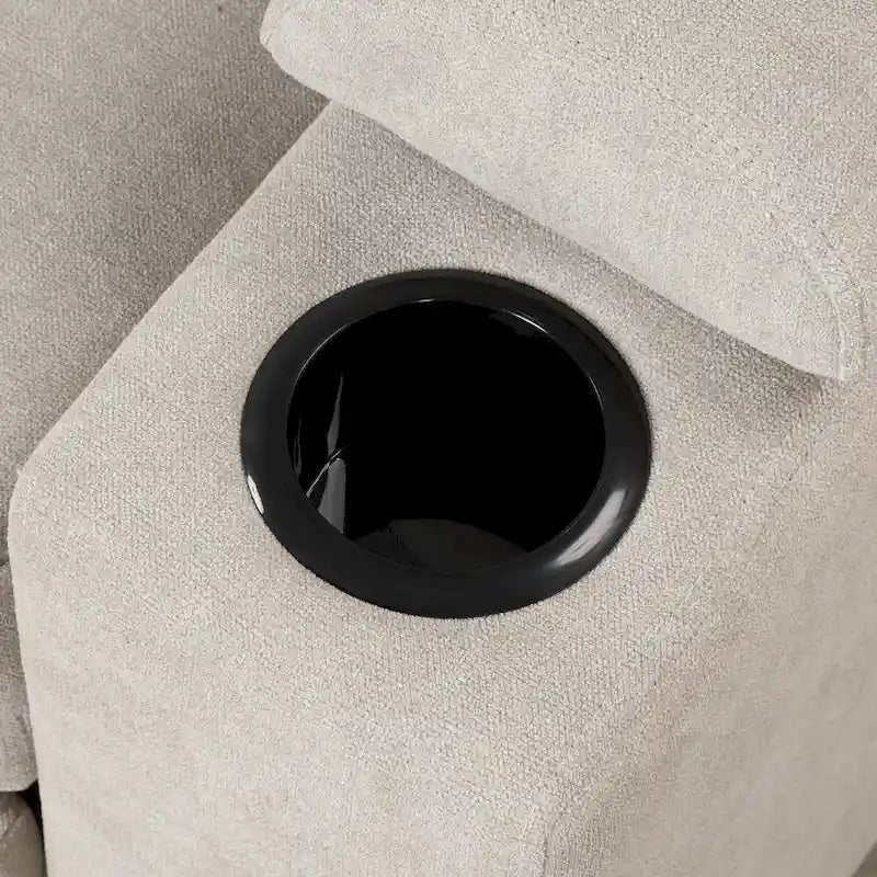 Nestfair 2-in-1 Ausziehbares Schlafsofa L-förmige Couch mit Aufbewahrungshocker