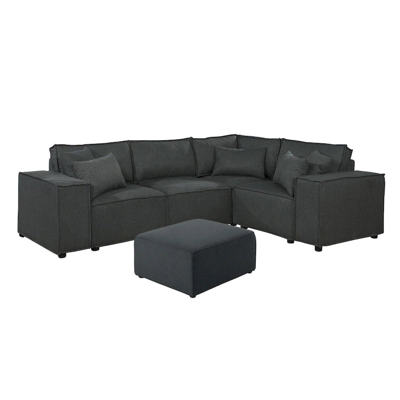 Modulares Sektionssofa mit Ottoman