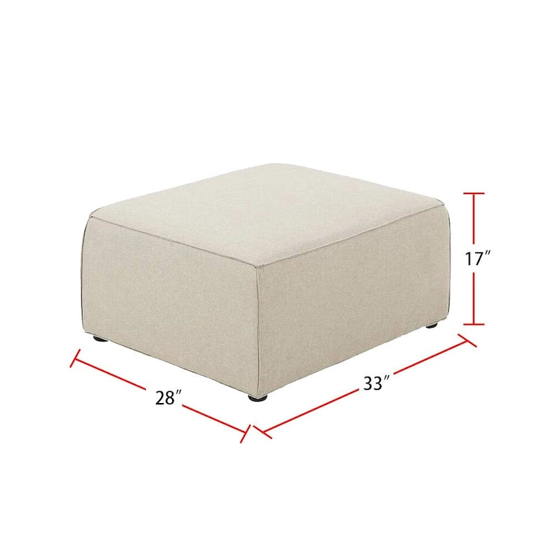 Modulares Sektionssofa mit Ottoman