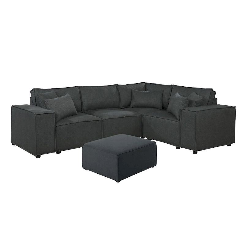 Modulares Sektionssofa mit Ottoman