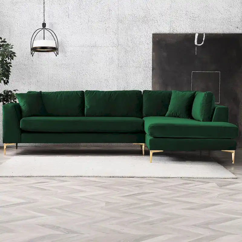Mid Century Modern Samt Ecksofa