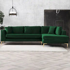Mid Century Modern Samt Ecksofa