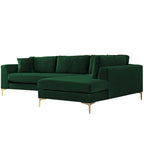 Mid Century Modern Samt Ecksofa