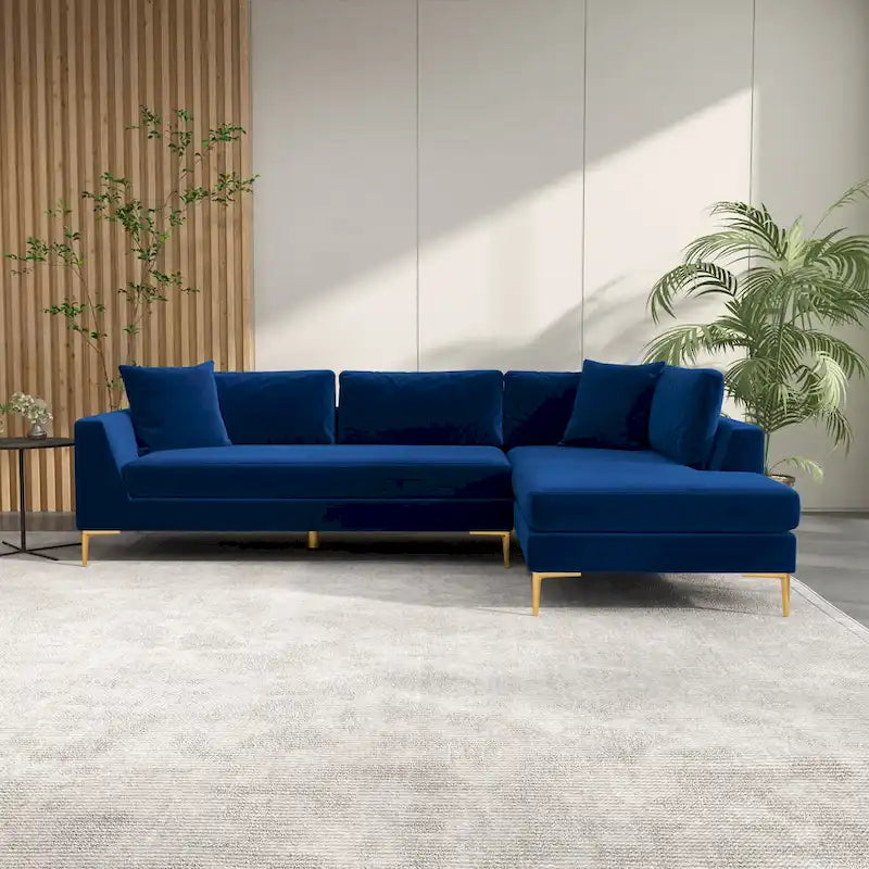 Mid Century Modern Samt Ecksofa