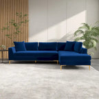 Mid Century Modern Samt Ecksofa
