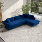 Mid Century Modern Samt Ecksofa