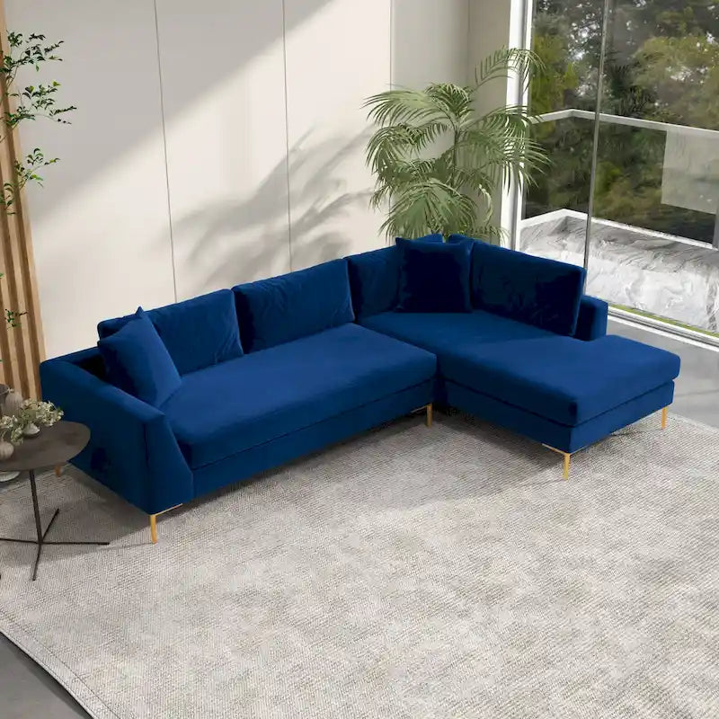 Mid Century Modern Samt Ecksofa