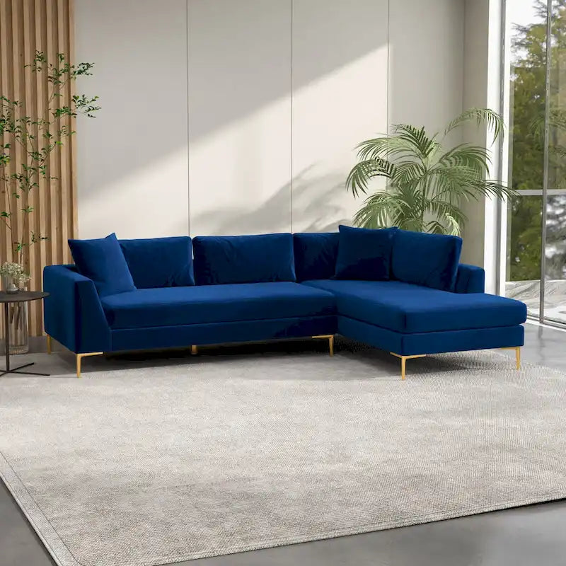 Mid Century Modern Samt Ecksofa