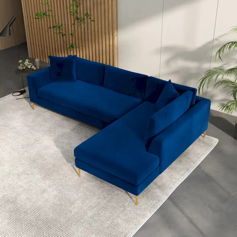 Mid Century Modern Samt Ecksofa