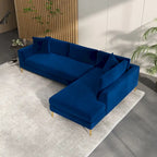 Mid Century Modern Samt Ecksofa