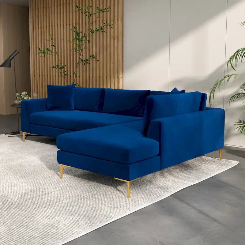 Mid Century Modern Samt Ecksofa