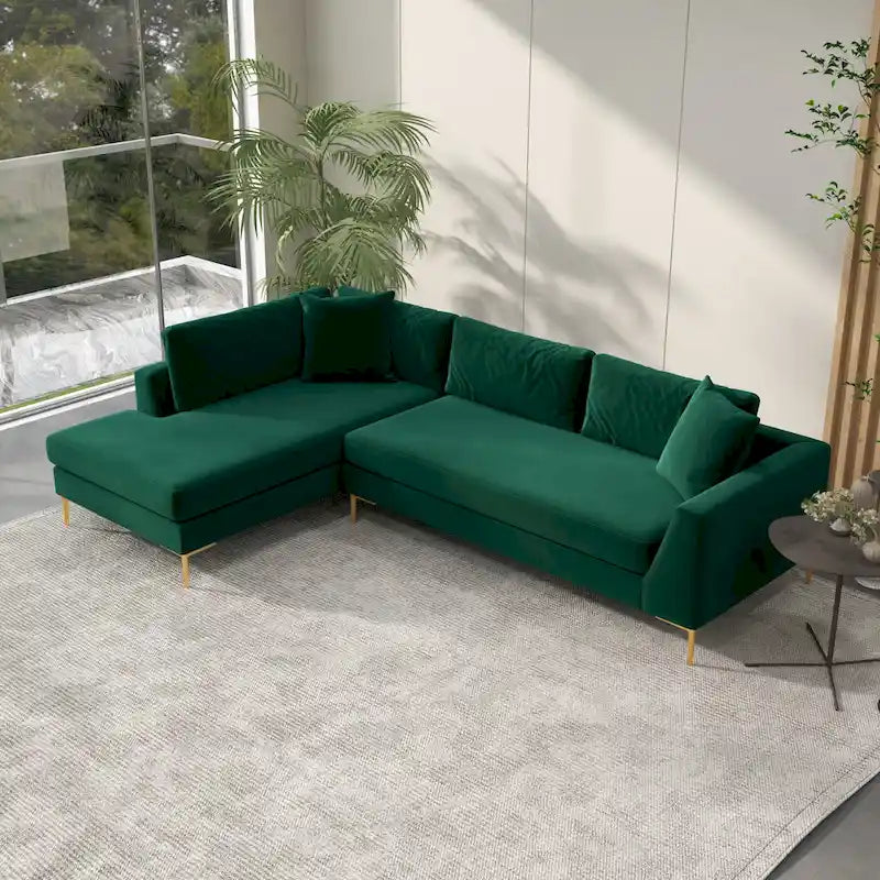 Mid Century Modern Samt Ecksofa
