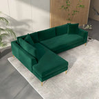 Mid Century Modern Samt Ecksofa