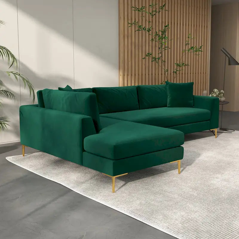 Mid Century Modern Samt Ecksofa