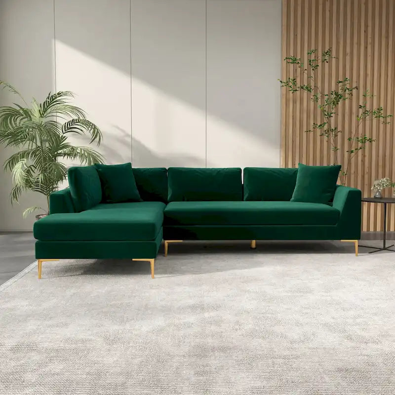 Mid Century Modern Samt Ecksofa