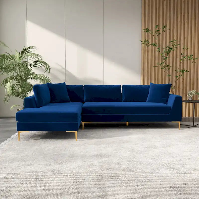 Mid Century Modern Samt Ecksofa