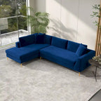 Mid Century Modern Samt Ecksofa