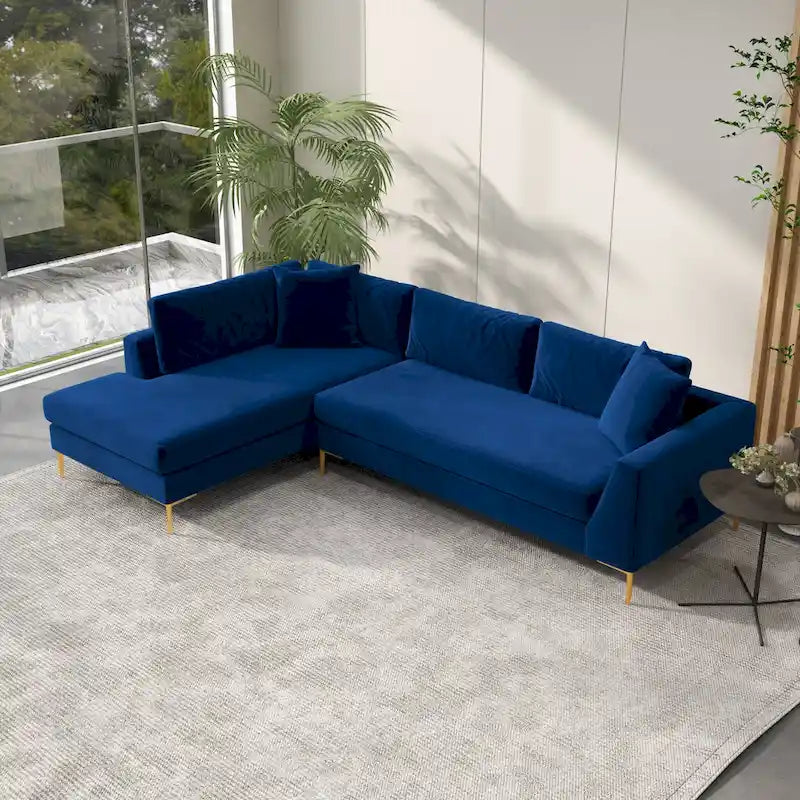 Mid Century Modern Samt Ecksofa