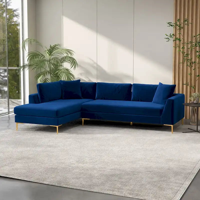 Mid Century Modern Samt Ecksofa