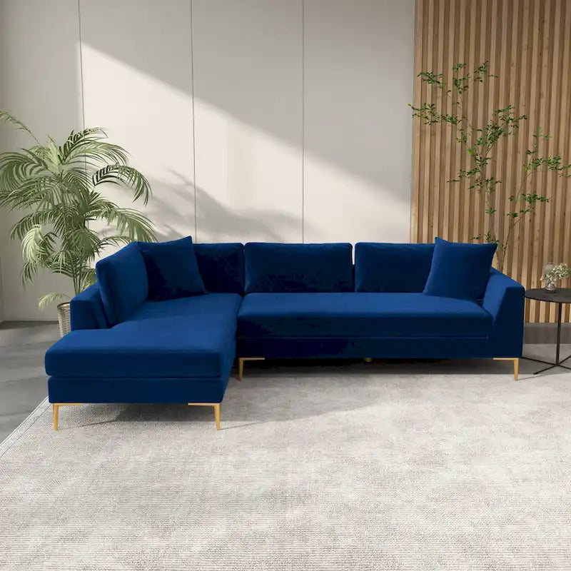 Mid Century Modern Samt Ecksofa