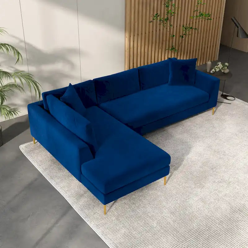 Mid Century Modern Samt Ecksofa