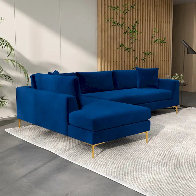 Mid Century Modern Samt Ecksofa