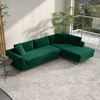 Mid Century Modern Samt Ecksofa