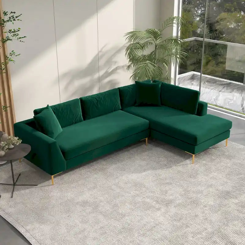 Mid Century Modern Samt Ecksofa