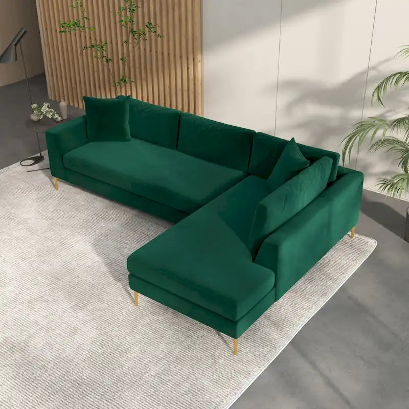 Mid Century Modern Samt Ecksofa