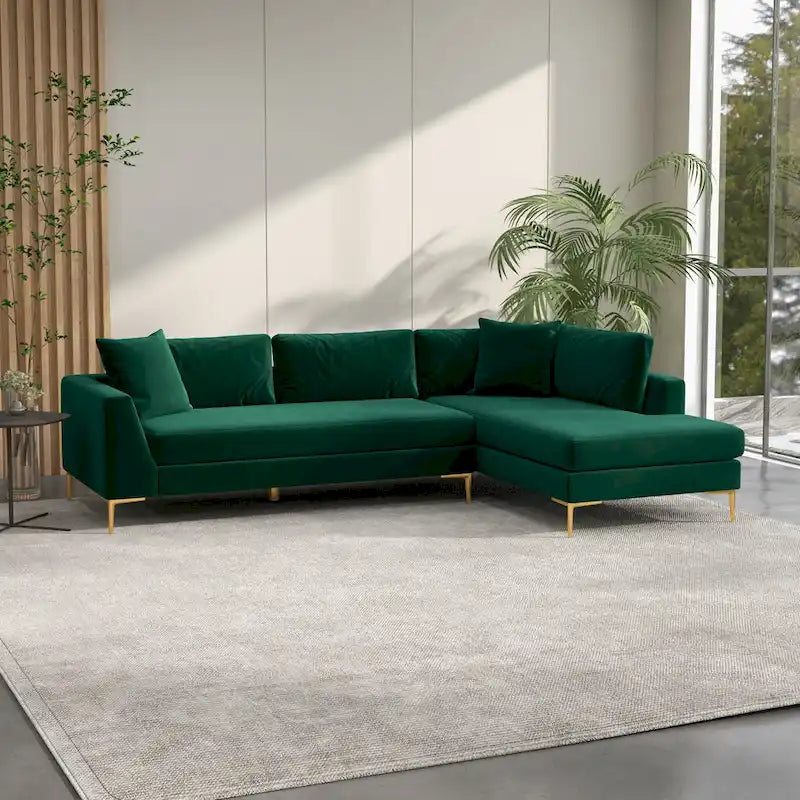 Mid Century Modern Samt Ecksofa