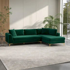 Mid Century Modern Samt Ecksofa