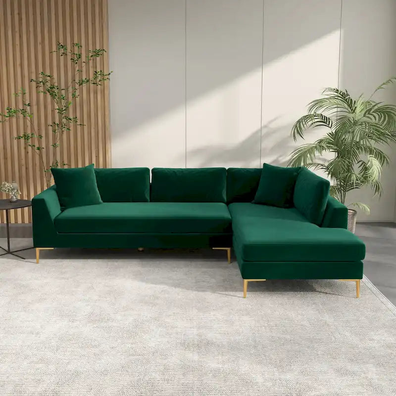 Mid Century Modern Samt Ecksofa