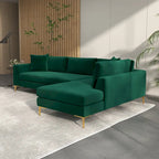 Mid Century Modern Samt Ecksofa