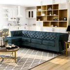 Kestrel modernes modulares Chesterfield-Schnittsofa aus Kunstleder von Furniture of America