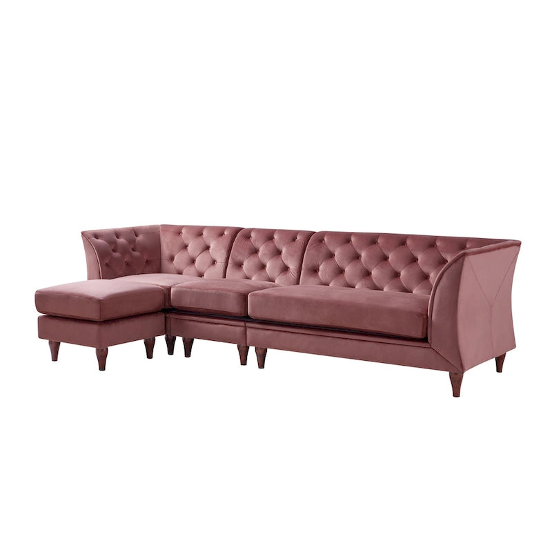 Kestrel modernes modulares Chesterfield-Schnittsofa aus Kunstleder von Furniture of America