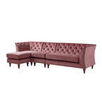 Kestrel modernes modulares Chesterfield-Schnittsofa aus Kunstleder von Furniture of America